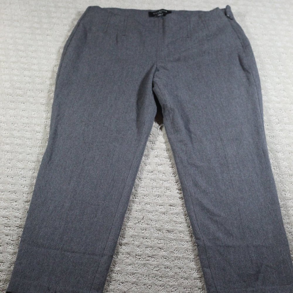 Talbots Petites Size 4P Straight Leg Side Zip Grey Pants